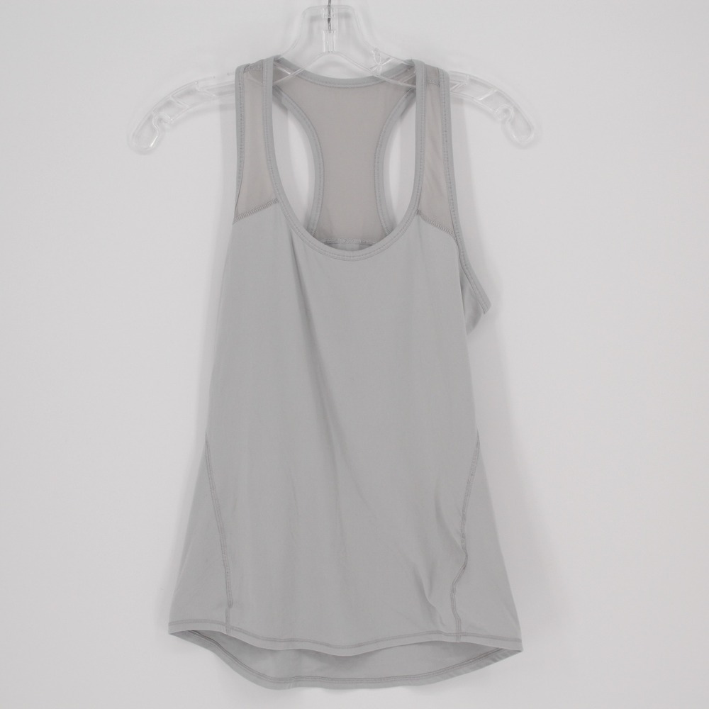 Athleta Women's Gray Mesh Racerback Performance Tank Top Size XS